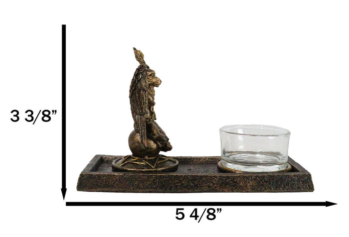 Sabbatic Goat Of Mendes Lilith Baphomet Pentagram Votive Candle Holder Figurine