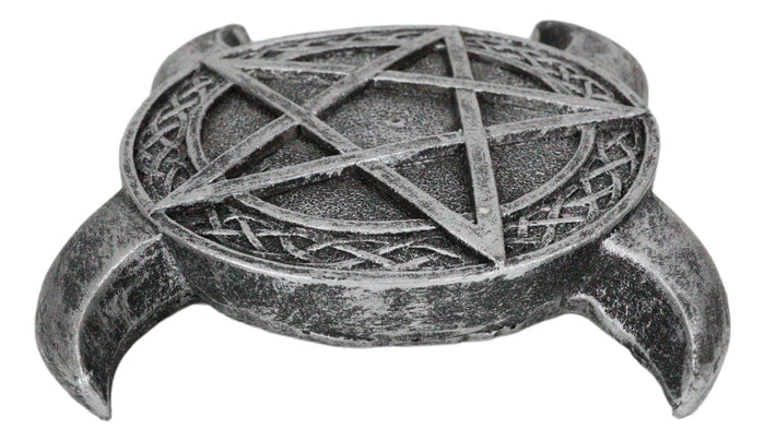 Sacred Moon Triple Goddess Pentagram With Celtic Knotwork Incense Stick Holder