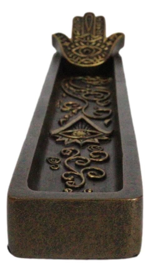 Sacred Symbol Hand Of God Hamsa Palm Eye Of Providence Incense Burner Figurine