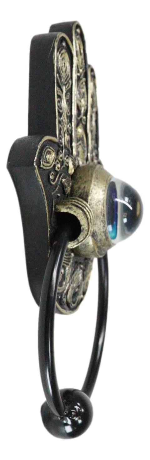 Sacred Symbols Hand Of God Hamsa Palm Glass Evil Eye Decorative Door Knocker