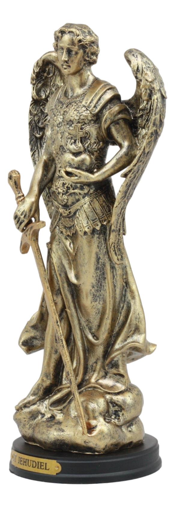 Saint Jegudiel Jehudiel Archangel Statue Patron Of Spiritual Endeavors 8"Tall