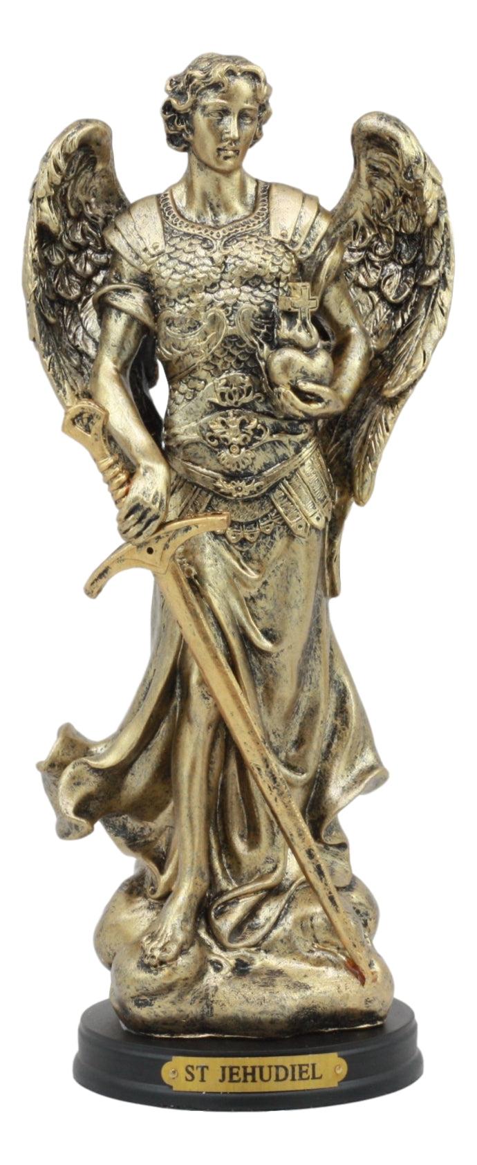 Saint Jegudiel Jehudiel Archangel Statue Patron Of Spiritual Endeavors 8"Tall