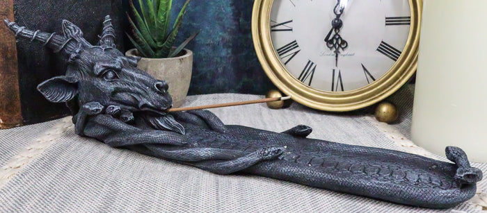 Samael Lilith Sabbatic Goat Baphomet Pentagram Sigil Incense Burner Figurine