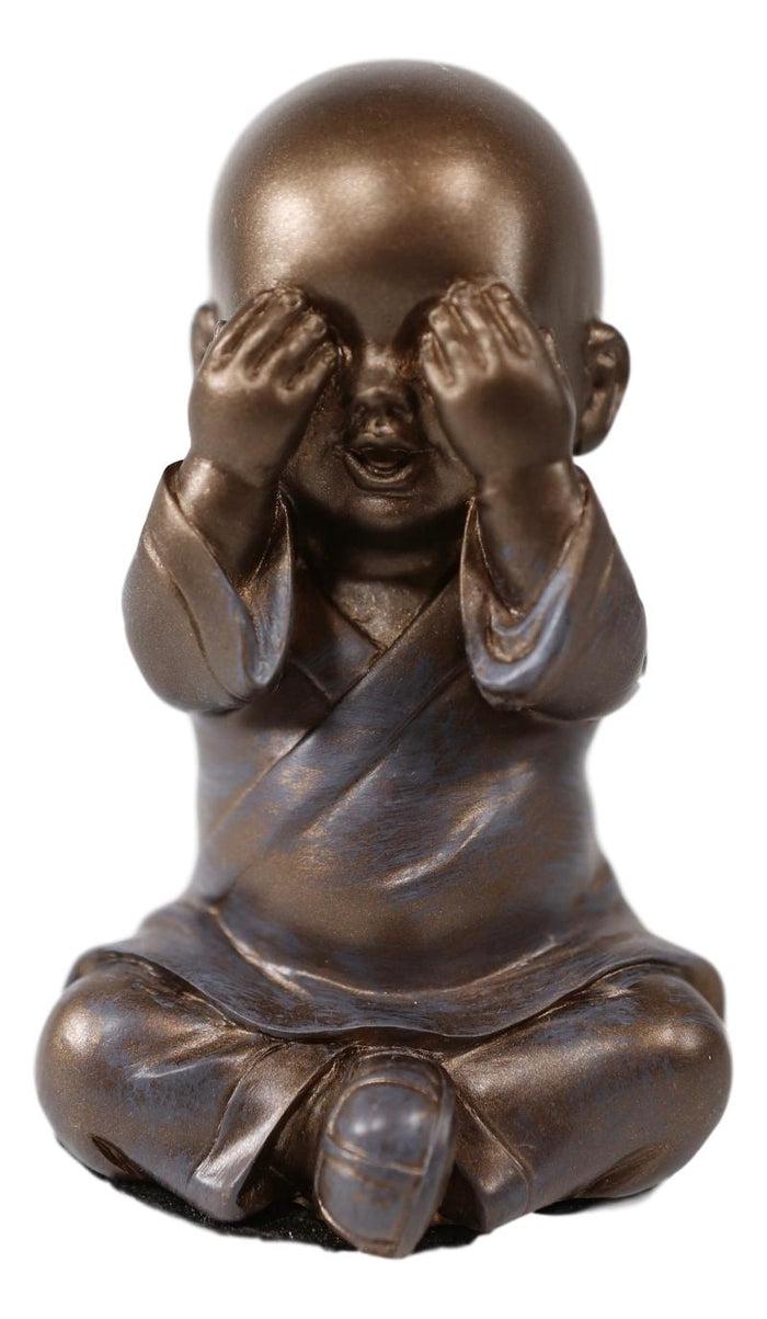 See Hear Speak No Evil Wise Shaolin Kung Fu Little Monks Set Of Three Figurines