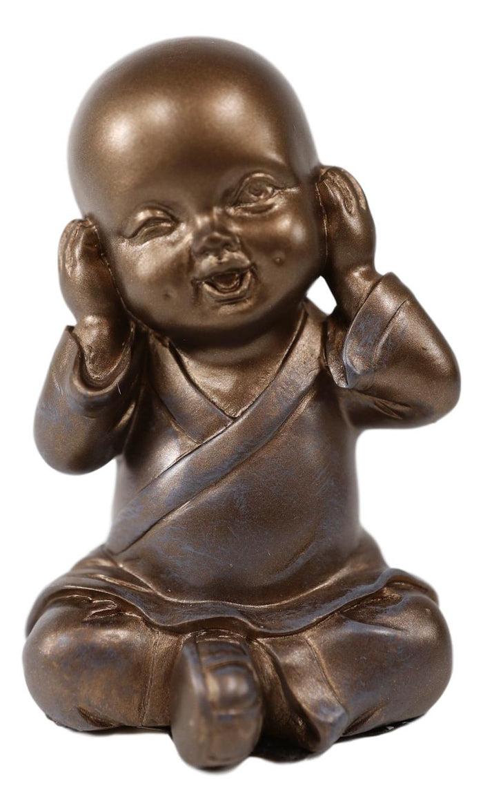 See Hear Speak No Evil Wise Shaolin Kung Fu Little Monks Set Of Three Figurines