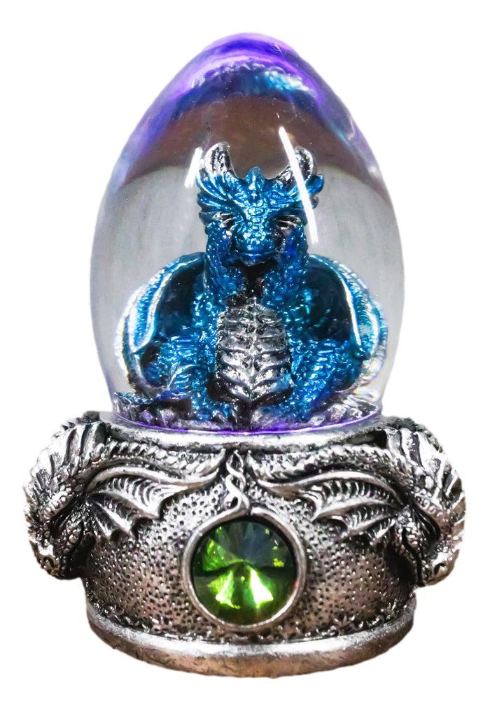 See No Evil Blue Wyrmling Dragon In Colorful LED Acrylic Glass Egg Figurine See No Evil Blue Wyrmling Dragon In Colorful LED Acrylic Glass Egg Figurine