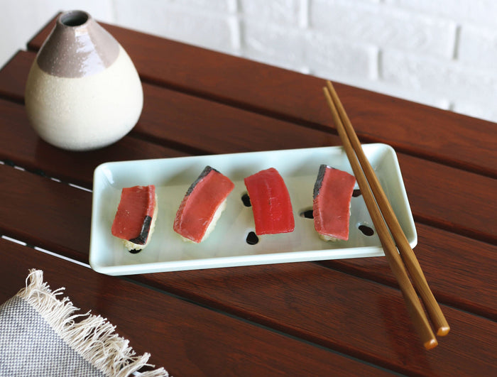 Set Of 12 Japanese Raw Sushi Preparation Storage Green Neta Zara Melamine Plates