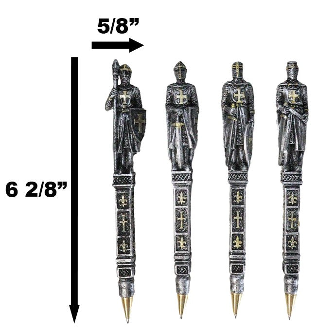 Set Of 12 Medieval Crusader Templar Knights Of The Cross Le Fleur Writing Pens