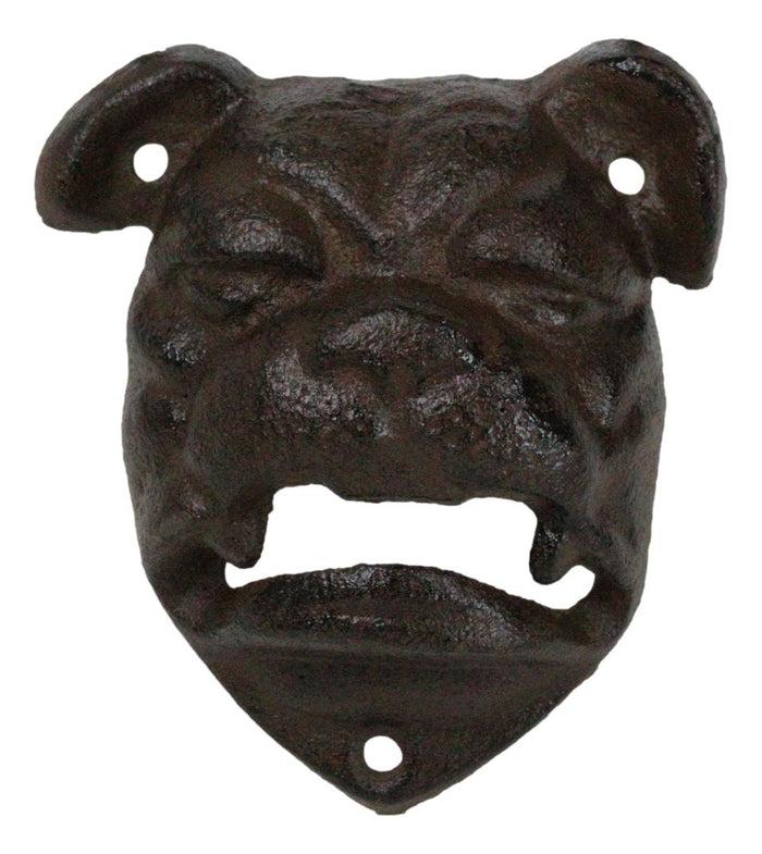 Set Of 2 Cast Iron Western Rustic Canine Dog Bulldog Wall Beer Bottle Opener Set Of 2 Cast Iron Western Rustic Canine Dog Bulldog Wall Beer Bottle Opener