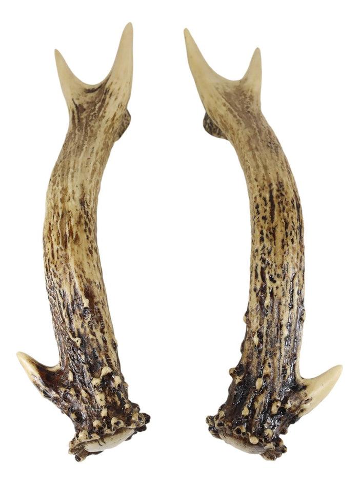 Set Of 2 Oversized Western Rustic Stag Deer Antlers Barn Door Bar Pull Handles