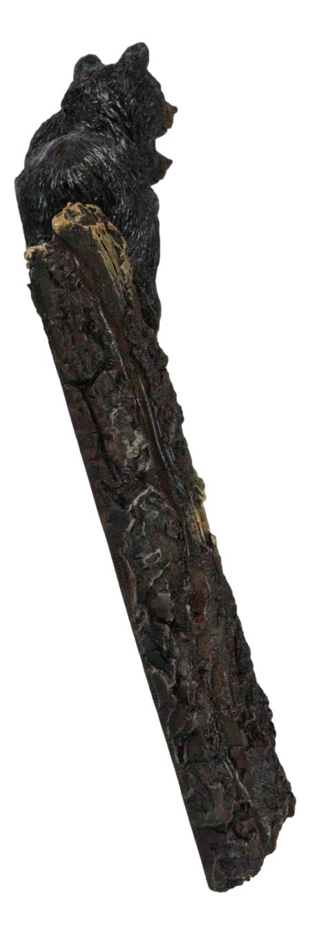 Set Of 2 Rustic Forest Black Bears Climbing Tree Double Toggle Switch Covers