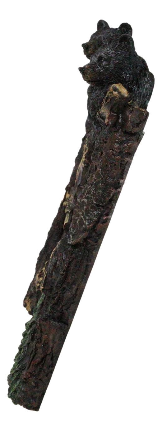 Set Of 2 Rustic Forest Black Bears Climbing Tree Double Toggle Switch Covers