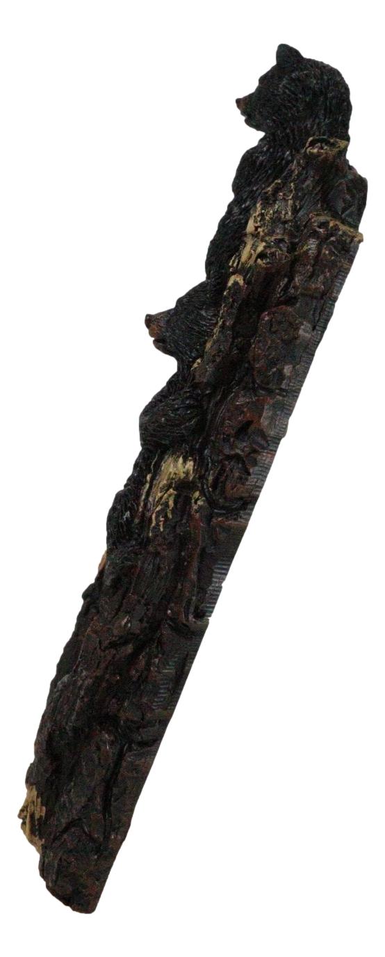 Set Of 2 Rustic Forest Black Bears Climbing Tree Single Toggle Switch Covers