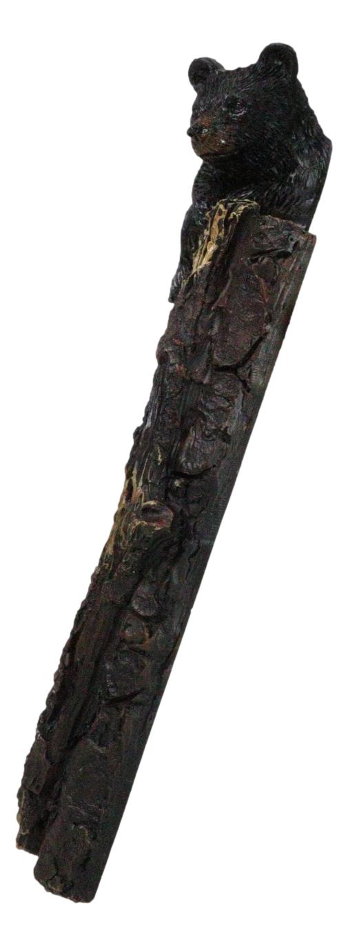 Set Of 2 Rustic Forest Black Bears Climbing Tree Wall Single Rocker Cover