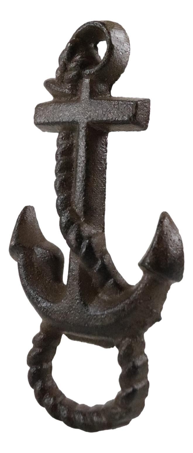 Set Of 2 Rustic Solid Cast Iron Nautical Ship Anchor Hand Beer Bottle Openers