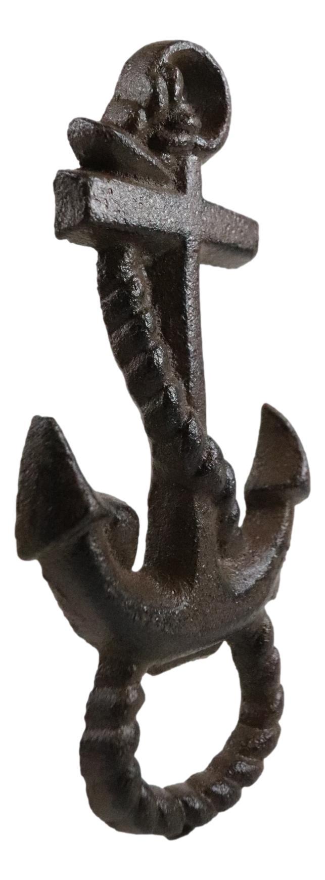 Set Of 2 Rustic Solid Cast Iron Nautical Ship Anchor Hand Beer Bottle Openers