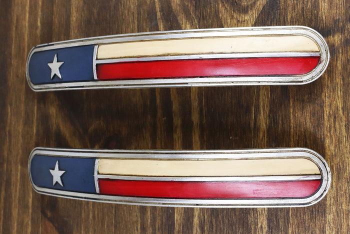 Set Of 2 Western Cowboy Texas Flag Drawer Cabinet Furniture Bar Pull Knobs