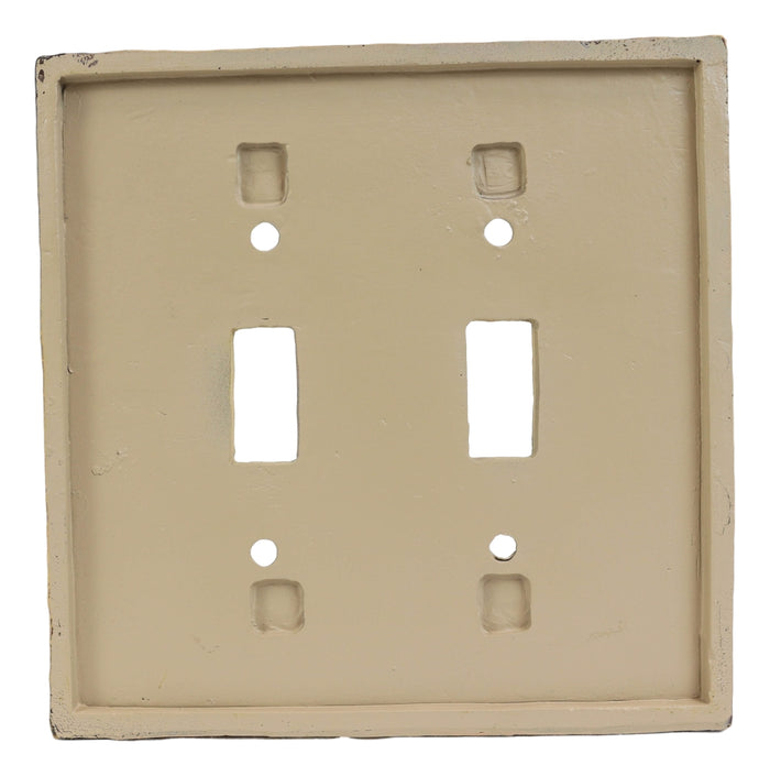 Set Of 2 Western Horse And Pine Trees Silhouette Wall Double Toggle Switch Plate