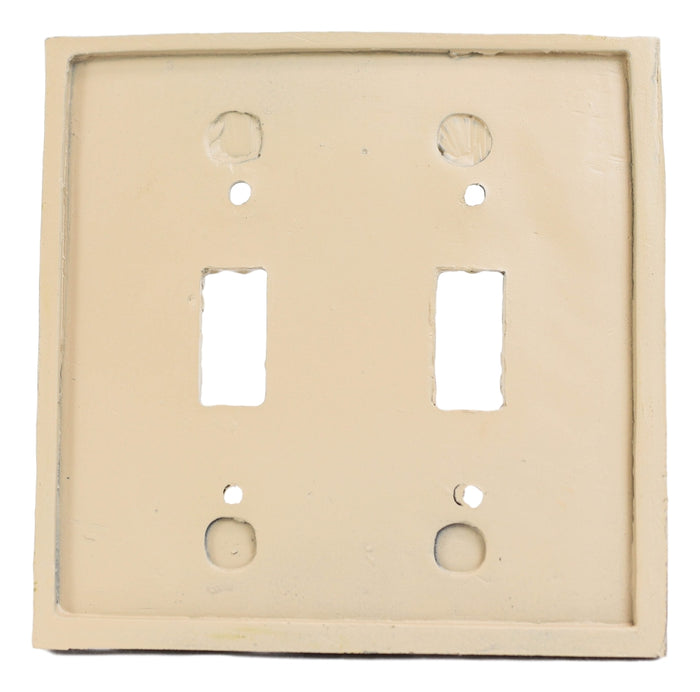 Set Of 2 Western Horseshoe Turquoise Mustang Wall Double Toggle Switch Plates