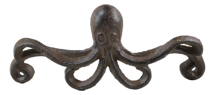 Set Of 4 Cast Iron Rustic Marine Sea Octopus Drawer Cabinet Door Knobs Hardware
