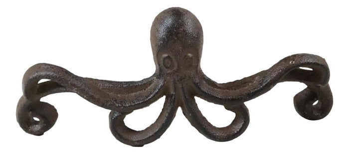 Set Of 4 Cast Iron Rustic Marine Sea Octopus Drawer Cabinet Door Knobs Hardware