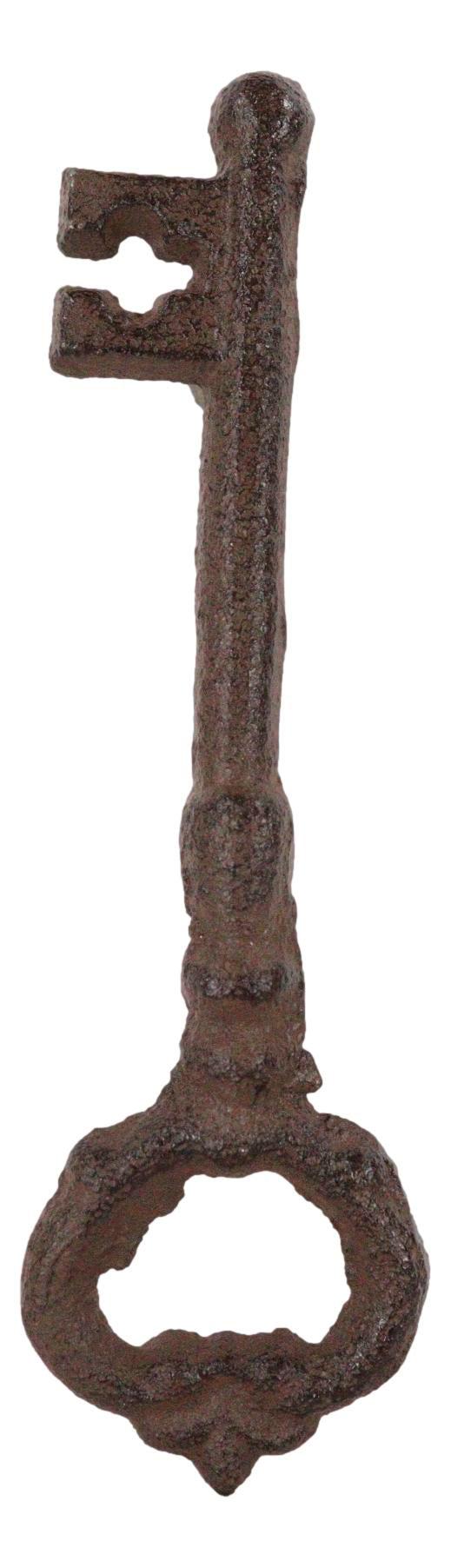 Set Of 4 Rustic Cast Iron Decorative Antique Key Shaped Drawer Bar Handle Pulls
