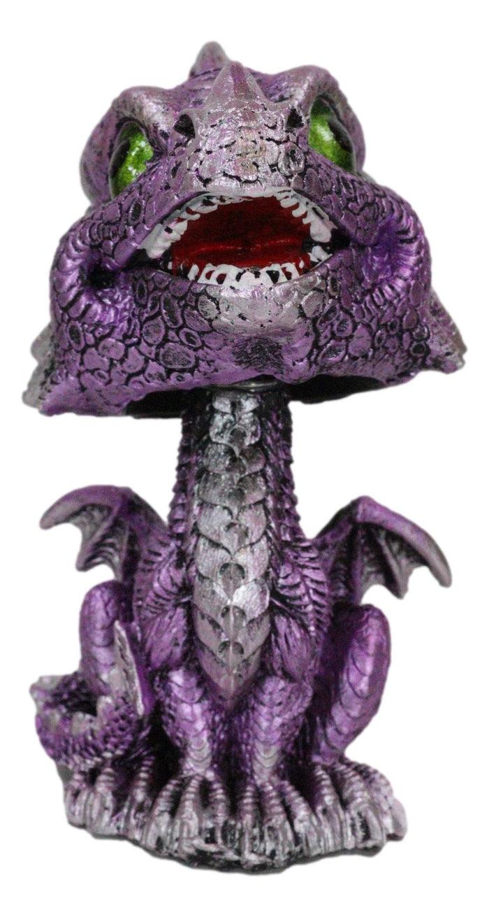 Set Of 4 Whimsical Wyrmling Baby Dragons Sitting Naughty Bobblehead Figurines