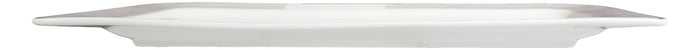 Set Of 5 Contemporary Rhomboid White Porcelain Serving Platter Plate Dish 15"L