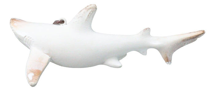 Set Of 6 Antique White Sharks Ocean Marine Wall Hanging Decor Tree Ornaments