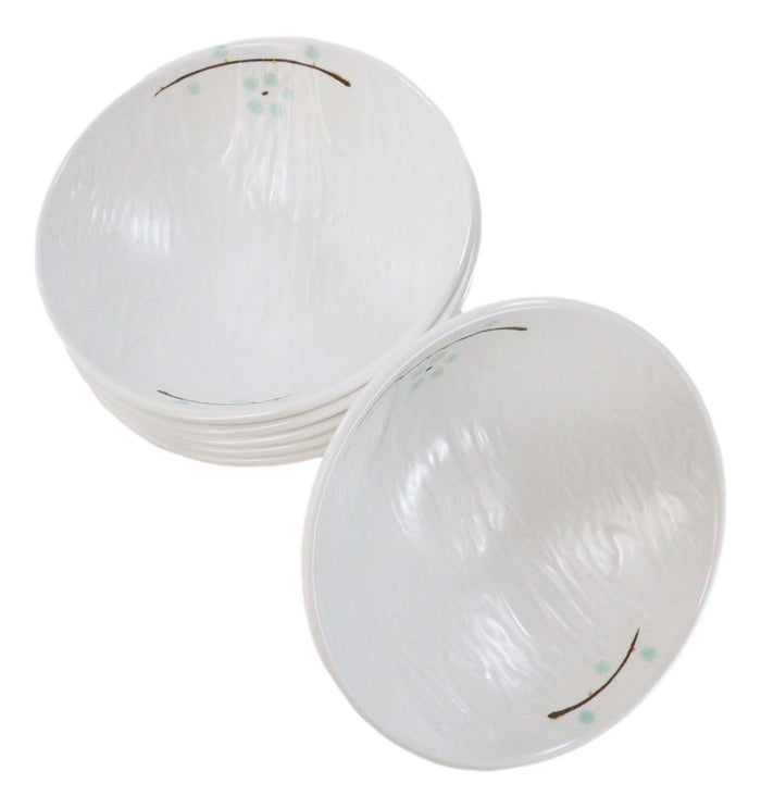 Set Of 6 Modern Yukino Hana Melamine Soup Pasta Salad Cereal Bowls 32oz 8"D