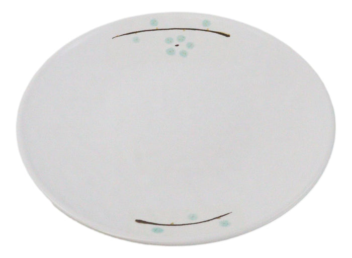 Set Of 6 Modern Yukino Hana Snowflakes Melamine Round Entree Dinner Plates 9"D