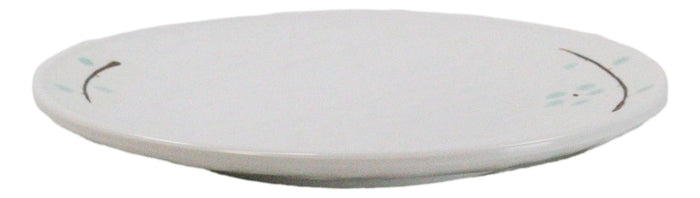 Set Of 6 Modern Yukino Hana Snowflakes Melamine Round Entree Dinner Plates 9"D