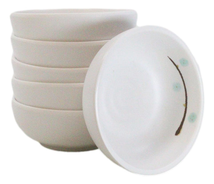 Set Of 6 Modern Yukino Hana Snowflakes Melamine Soup Rice Shallow Bowls 5oz Set Of 6 Modern Yukino Hana Snowflakes Melamine Soup Rice Shallow Bowls 5oz
