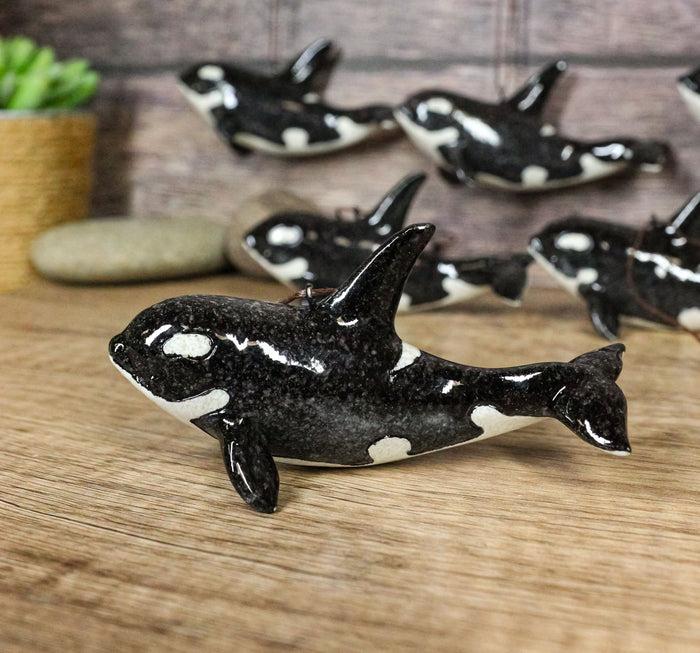 Set Of 6 Nautical Black Orca Whales Ocean Marine Wall Decor Tree Ornaments Set Of 6 Nautical Black Orca Whales Ocean Marine Wall Decor Tree Ornaments