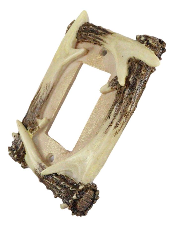 Set Of 6 Rustic Forest Stag Deer Antlers Single Rocker Wall Switch Cover Plates