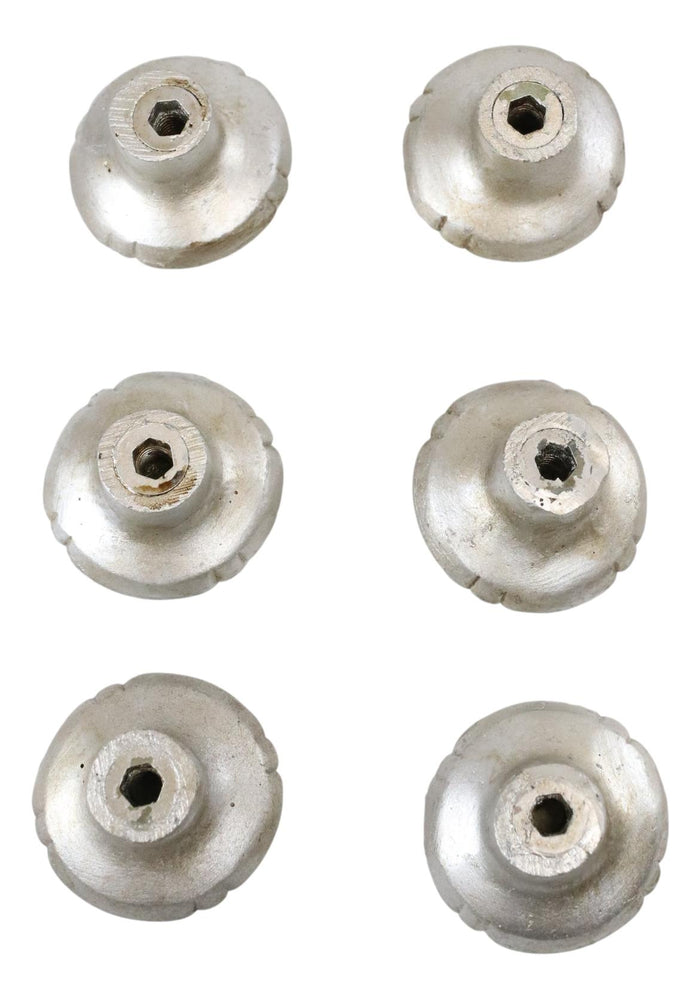 Set Of 6 Western Rustic Turquoise Silver Ropes Cross Cabinet Door Pull Knobs