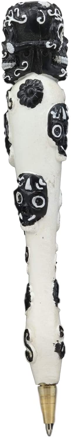 Set Of Two Black White Dias De Los Muertos Day Of The Dead Sugar Skull Pen Pens