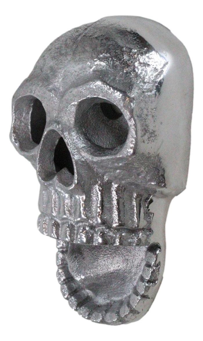 Silver Metal Bone Chilling Grinning Skull Skeleton Wall Beer Bottle Cap Opener