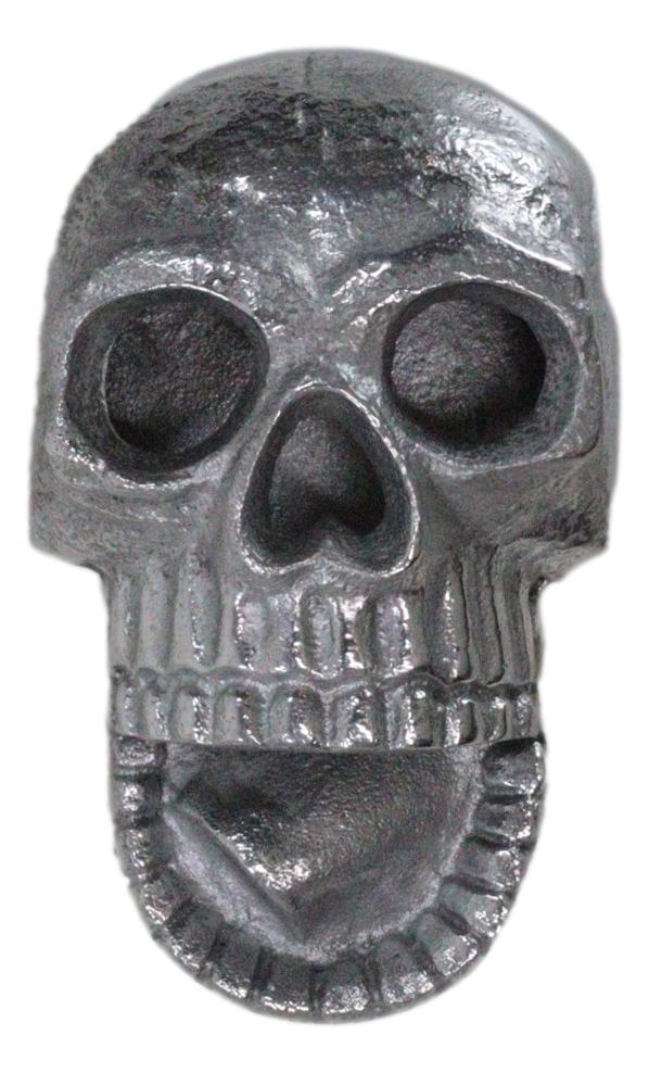 Silver Metal Bone Chilling Grinning Skull Skeleton Wall Beer Bottle Cap Opener