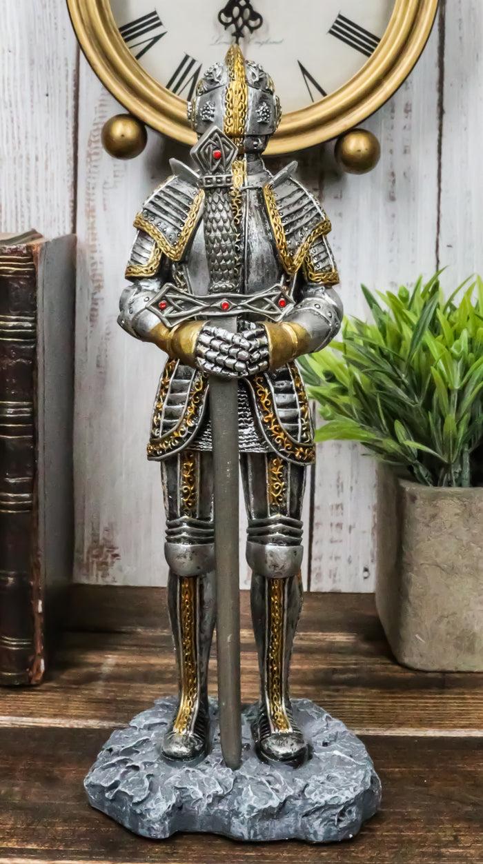 Sir Percival Standing Medieval Knight W/ Excalibur Sword Letter Opener Figurine