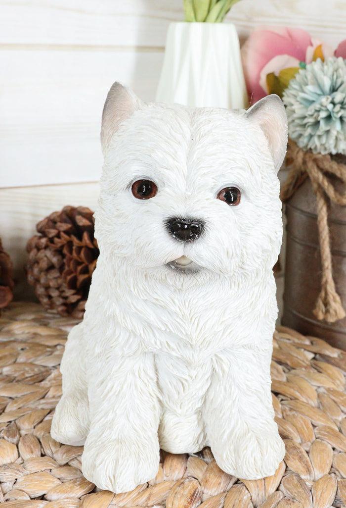 Sitting West Highland Terrier White Westie Puppy Dog Decorative Figurine Sitting West Highland Terrier White Westie Puppy Dog Decorative Figurine