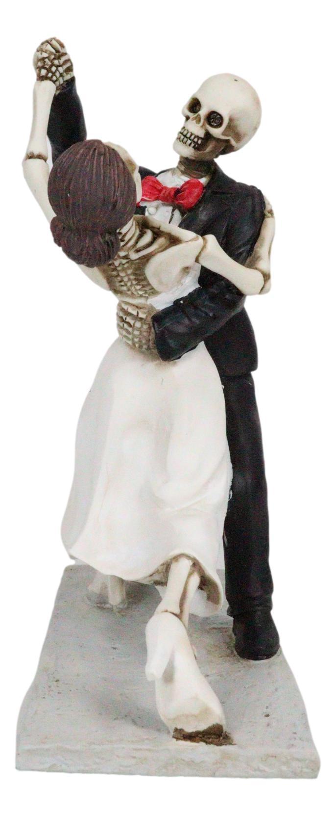 Skeleton Wedding Couple Dancing Day Of The Dead Dia De Los Muertos Figurine