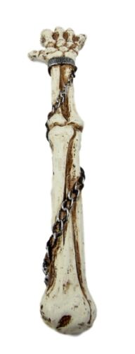 Skull Prison Ossuary Shackled Skeleton Hand Back Scratcher Figurine 15.25"L