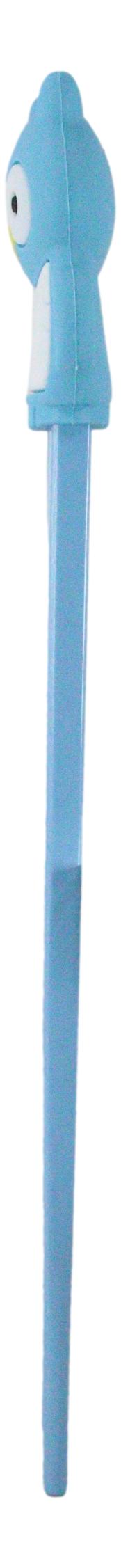 Sky Blue Night Owl Reusable Training Chopsticks Set With Silicone Helper Hinge