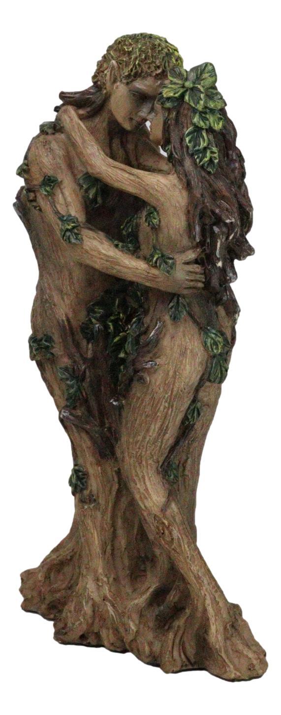Sky Dance Celtic Greenman And Tree Woman Gaia Ent Couple Embracing Figurine