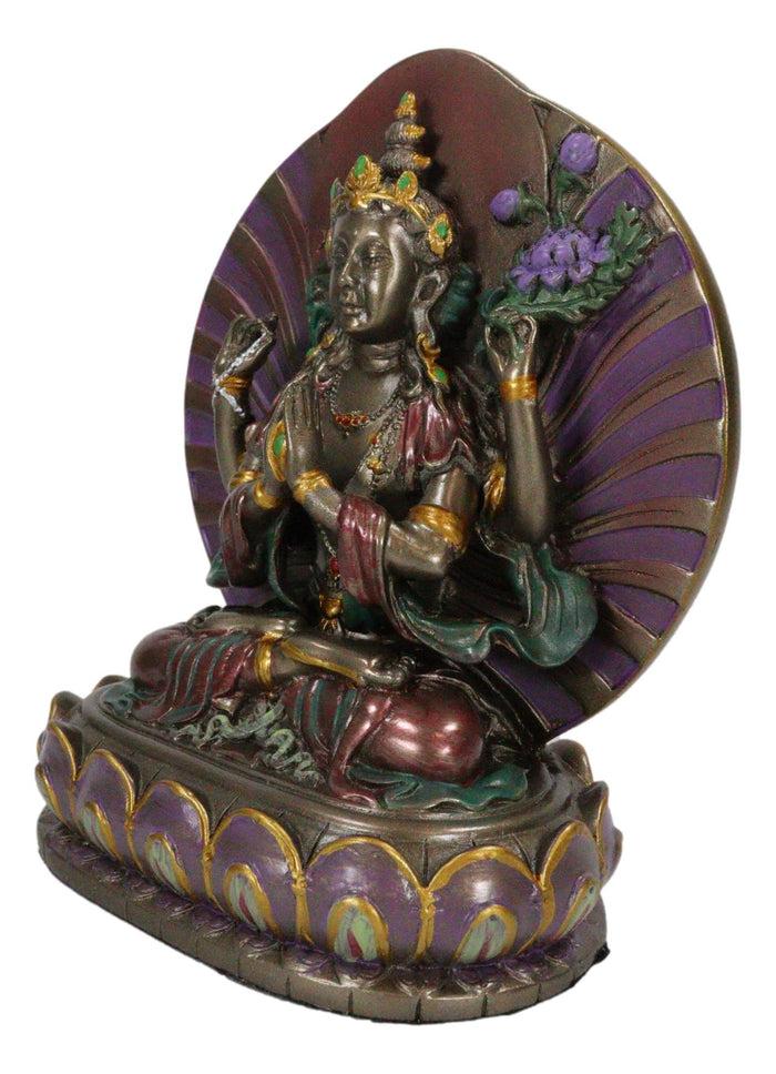 Small Buddha Bodhisattva Avalokiteshvara Guanyin In Prayer Meditation Figurine