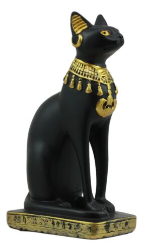 Small Egyptian Classical Goddess Of The Home Bastet Cat Statue 5"H Gods Of Egypt