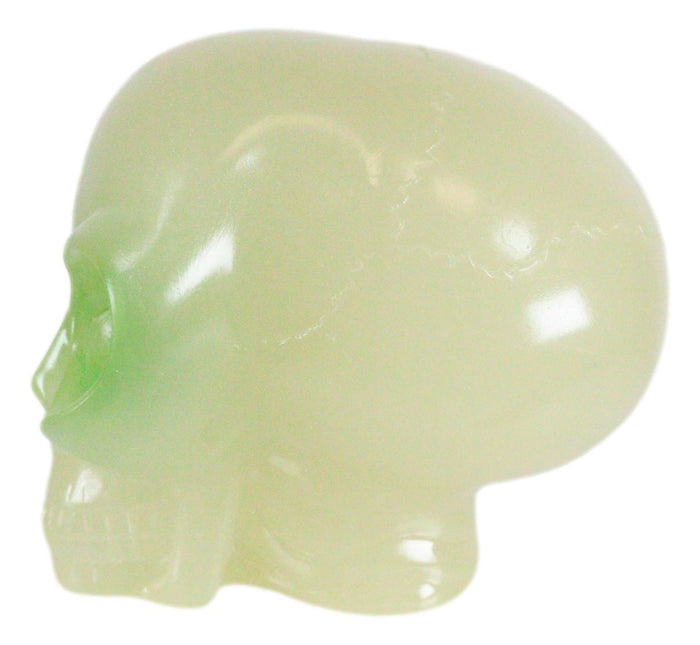 Small Photo Luminous Glow In The Dark ET Extraterrestrial Alien Skull Figurine