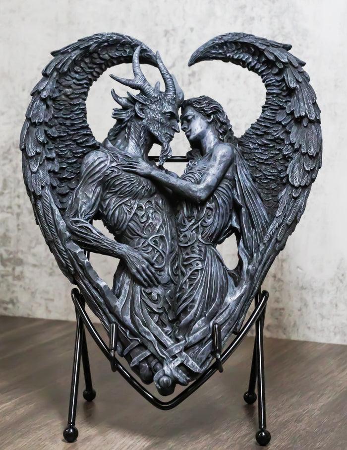 Solemn Vow Innocence Demon And Lilith Dark Angel Heart Plaque With Stand Solemn Vow Innocence Demon And Lilith Dark Angel Heart Plaque With Stand