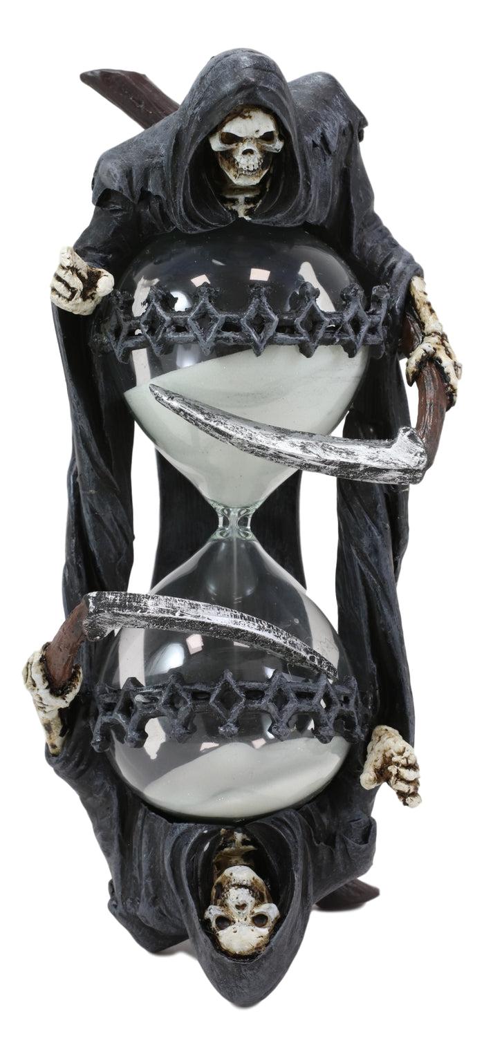 Soul Harvester Time Waits For No Man Gothic Grim Reaper With Scythe Sand Timer